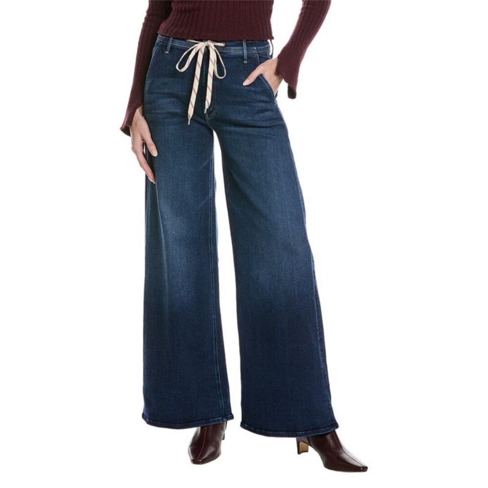 MOTHER Dark Blue Flare & Wide Leg Jeans
